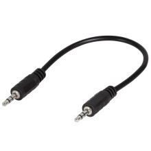 3.5mm Male to Male Stereo Audio Cable, 0.2m, Black