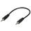 Stereo audio kábel 3,5 mm samec - samec, 0,2 m, čierny 1