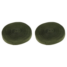 2Rolls Dark Green Nylon Ribbon Solid Color Belt for Crafting & Decor
