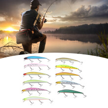 11 pezzi di esche minnow artificiali 12,5 cm Colore: Come nelle foto