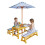 Kinderpicknicktafelset met parasol en kussens 2