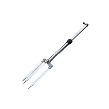 Angelrutenhalter aus Aluminiumlegierung mit Bodeneinsatz,-Silber