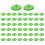 50pcs Plastic Golf Course Markers Transparent-Transparent Green 1