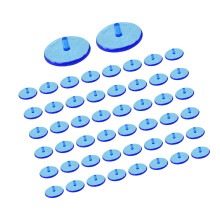 50st Golfbal Markers Transparant Plastic-Transparant Blauw