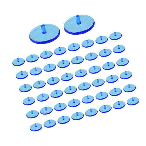 50st Golfbal Markers Transparant Plastic-Transparant Blauw