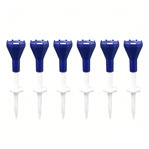 6Pcs Premium Golf Tees Flexible Height Adjustment Wind Resistant