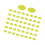 50pack Plastic Golf Markers Visible On Turfs-Transparent Yellow 1