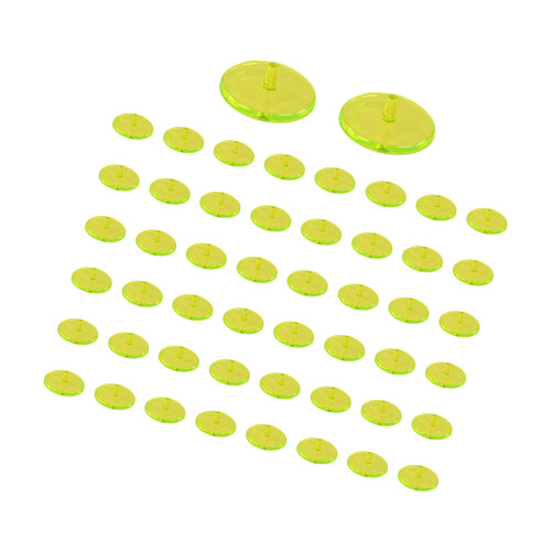 50pack Plastic Golf Markers Visible On Turfs-Transparent Yellow