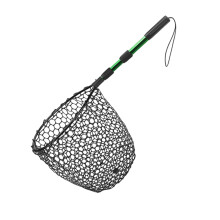 Adjustable Length Fishing Landing Net Aluminum Poles Soft