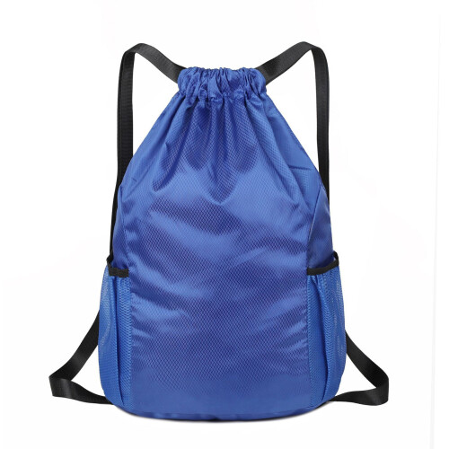 Waterproof Drawstring Sports Bag Adjustable Strap-royal blue