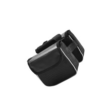 Front Frame Bag for Rainproof Bicycles Top Tube Bag,-Black S