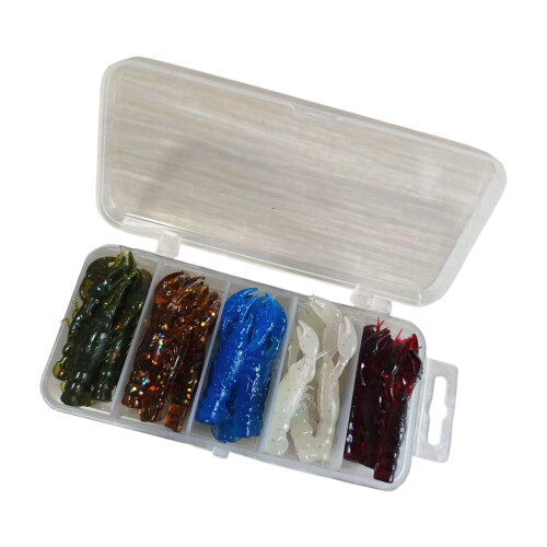 25PCS Soft Crawfish Baits Artificial Baits Shrimp Lobsters Baits