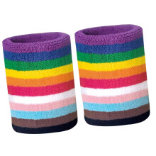 Rainbow Sports Wristbands Sweat Absorbing Comfortable-1 pair