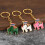 Eleganter Miniatur-Elefant-Schlüsselanhänger mit-Blau 6