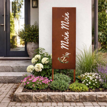 Decoratieve tuinsteker met roestpatina - Weerbestendig ornament