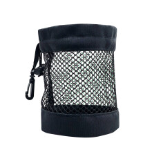 Nylon Mesh Golfbal Tas Houder Pouch Sport Mesh Draagtas-Zwarte M