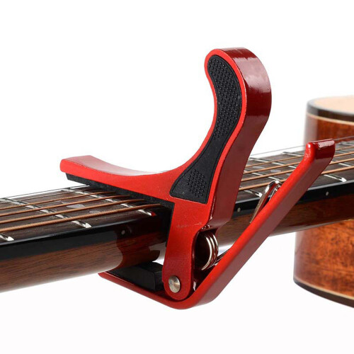 Akustik- und E-Gitarren-Capo-Ton-Clip, tragbare- Schwarz 1
