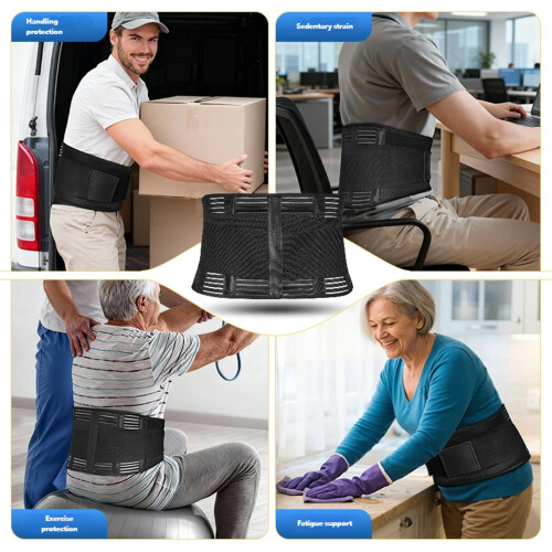 Reinforced Lumbar Support Belt Moisture Wicking Fabric with-M 2