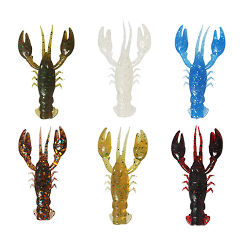 25PCS Crayfishs Lure Shrimp Baits Artificial Lure Swimbait Soft