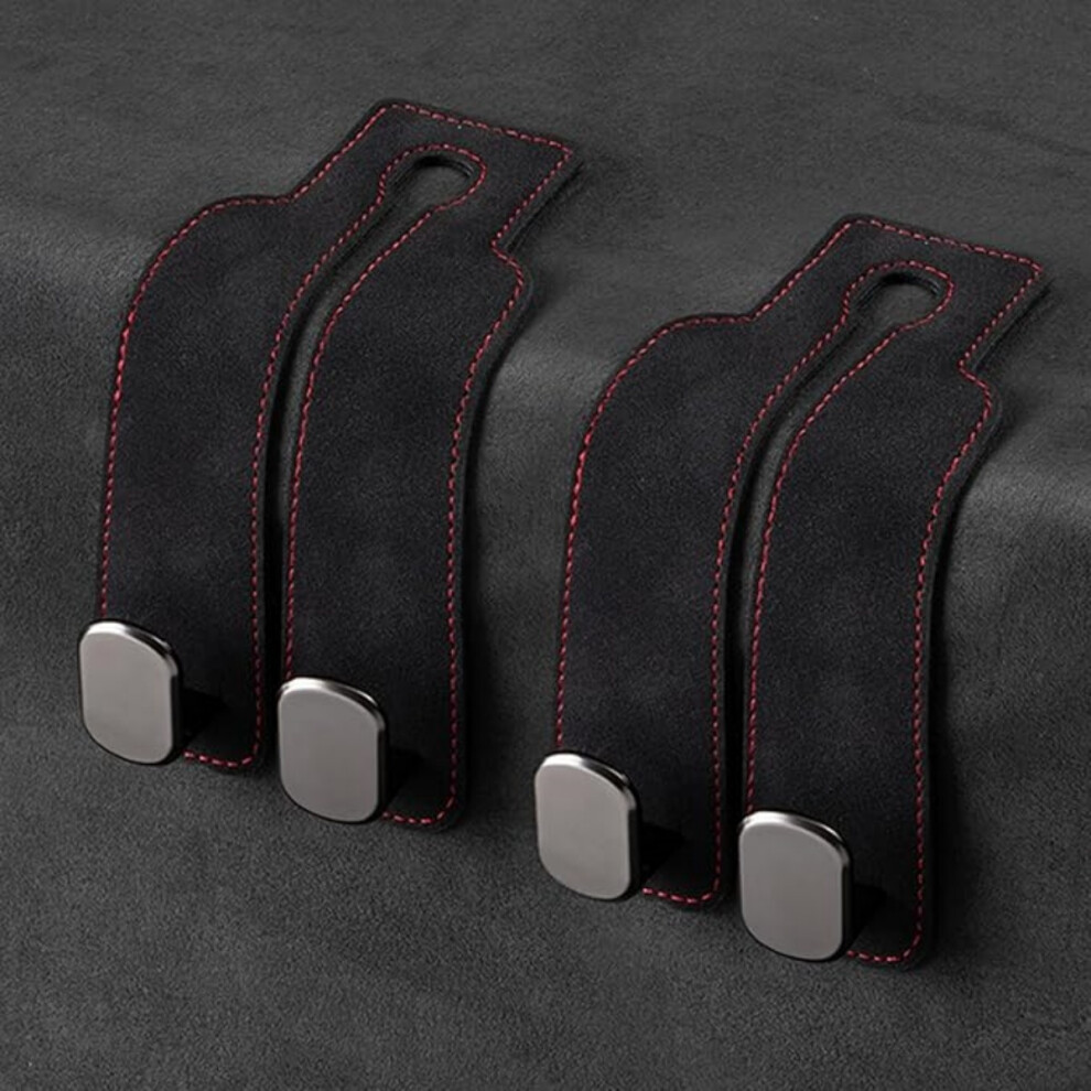 Car Seat Back Storage Hook, Car Purse Hook, Car Seat Hooks For Headrest, Car Hooks For Purses And Bags Cute (-2 Pack) Black 9050643954063