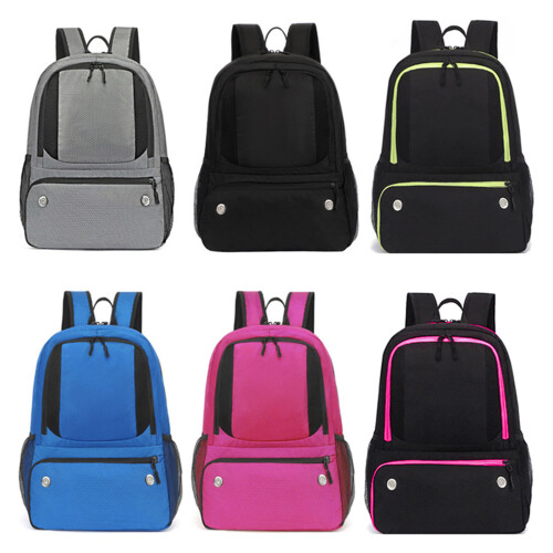 Light Weight Basketball Backpack Unisex-Black and rose red 1