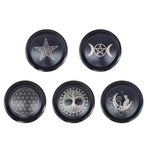 Candlestick Round Plate Ritual Tray Candle Holder-type 3 1