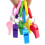 Sifflet en plastique multicolore, 12 lots, durable, non-Rouge 7