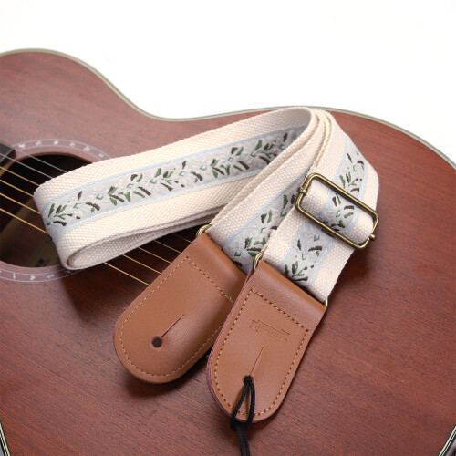 Modern Embroidered Guitar Strap For Performers Comes With-Black 2