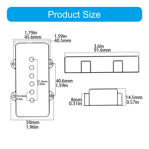 Plastic Replacement Pickup Covers for Guitar Pickups Aged White 2