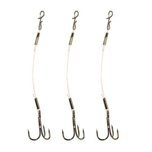 Pack of 3 Multipurpose High Carbon Steel Treble Hook Rigs-8CM