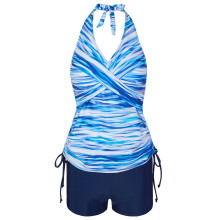 Women Two Piece Halterneck Bathing Suit Tankini Set-Suit 1 XL