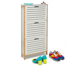 Neigbarer Schuhschrank aus Bambus und MDF - Platzsparende Aufbewahrung