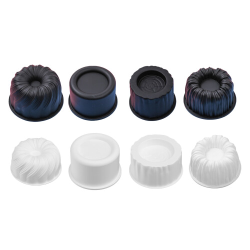 Round Shaped Silicone Mousse Cake Molds Flexible-White 1 1