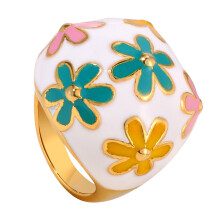 Markante Ringe mit Blumenmuster, Statement-Ringe mit-7