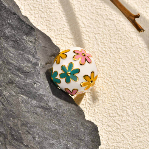 Statement-Ringe in Blumenform, einzigartige Ringe mit-6 2