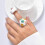 Markante Ringe mit Blumenmuster, Statement-Ringe mit-7 6