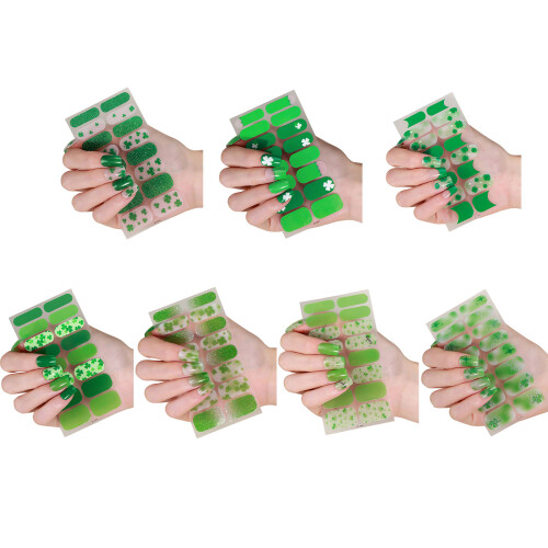 Patricks Day Nail Stickers Fun Decals Festive Designs-ZE0979 1