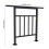 Living And Home 2-3 Step Black Galvanized Steel Adjustable Stair Handrail 6
