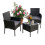 3-Piece Rattan Garden Set with Cushions and Table 1