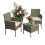 3-Piece Rattan Garden Set with Cushions and Table 1