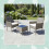 3-Piece Rattan Garden Set with Cushions and Table 2