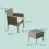 3-Piece Rattan Garden Set with Cushions and Table 4