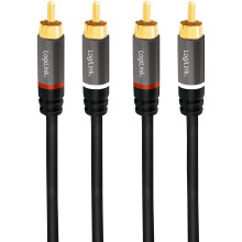 Cavo audio RCA, 2x RCA maschio a 2x RCA maschio, 0,5 m, placcato oro