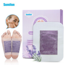 (Lavender 12 patches/box) Adesivo para pés 2 em 1 Artemísia, Gengibre, Vinagre de Bambu e Lavanda Adesivo para pés
