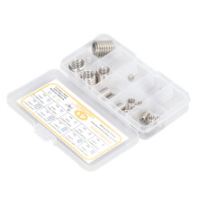 41 piezas M2-M14 kit de insertos para reparación de roscas plateado 303