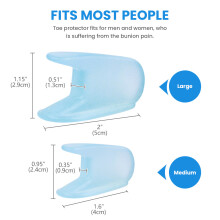 (L) Dispositivo de silicone para correção de pés separador de dedos do pé