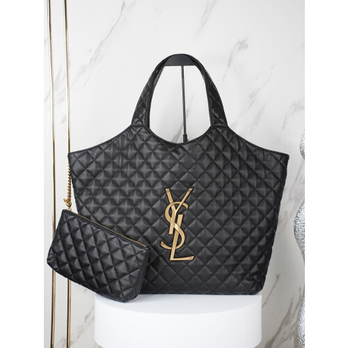 YSL Icare Maxi Quilted Lambskin Tote