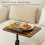 Height Adjustable Swivel Sofa Table, Space-Saving C-Shaped Side Table 4