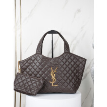 YSL Icare Medium Quilted Lambskin Tote