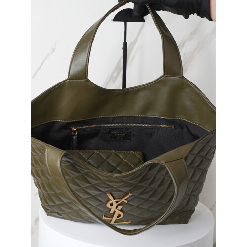 YSL Icare Medium Quilted Lambskin Tote 2